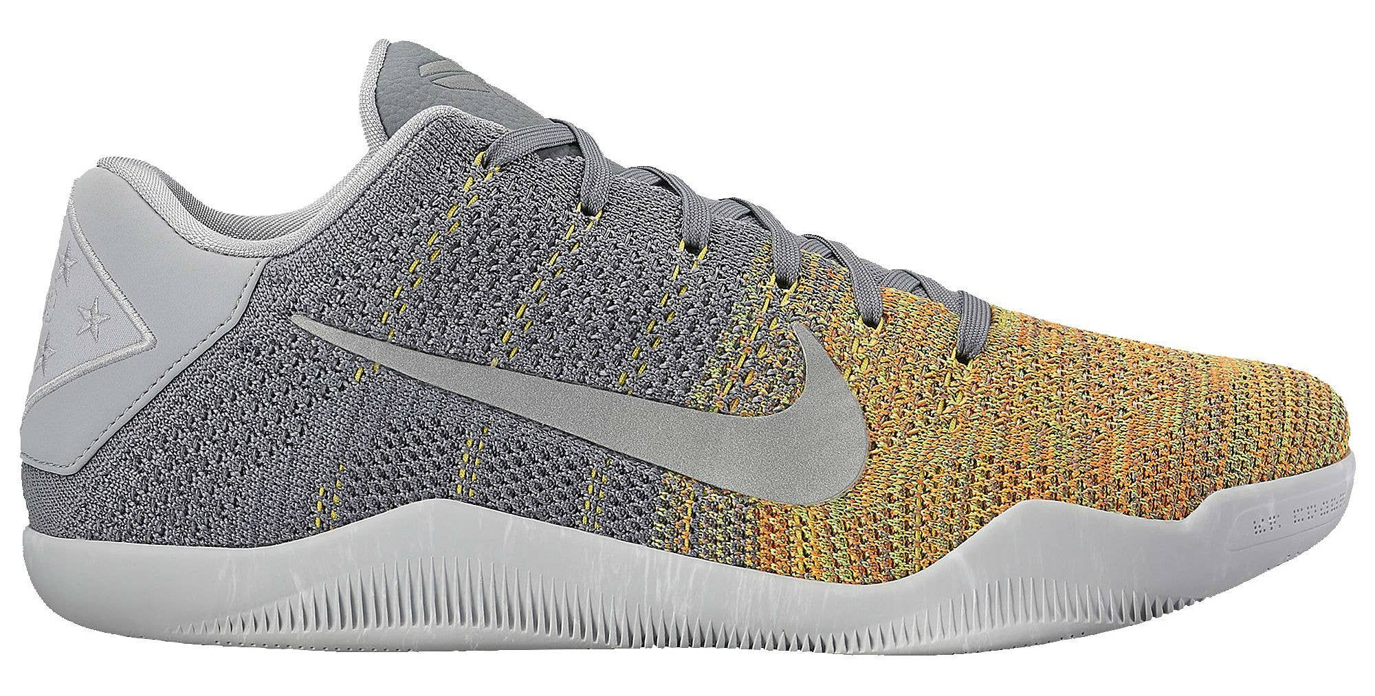 Nike Kobe 11 Elite Low Cool Grey/Multicolor Release Date 822675 037 (1)