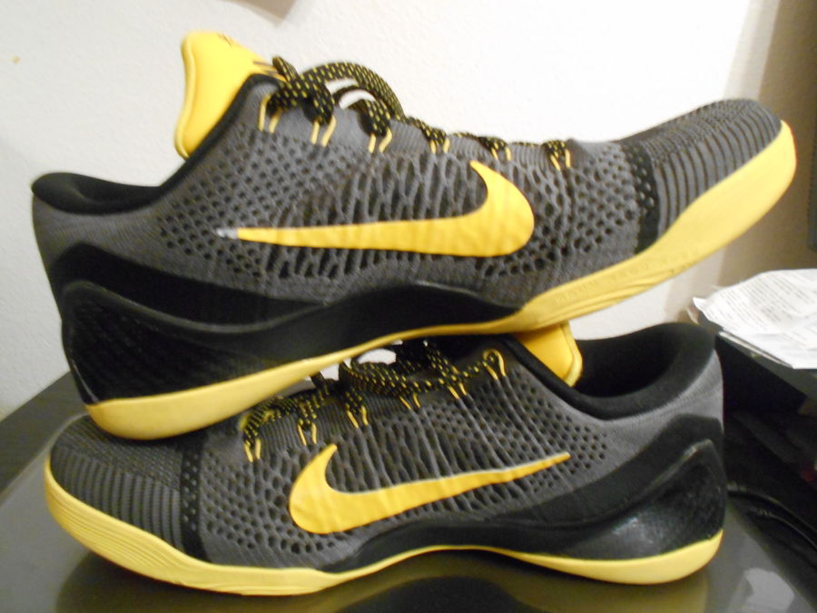 Nike Kobe 9 Elite Low Black/Tour Yellow Dark Grey Sample (2014)