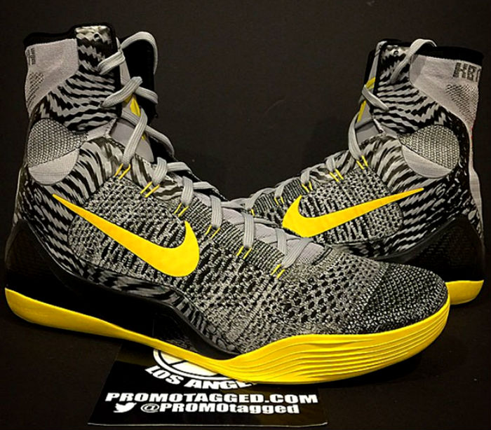 Nike Kobe 9 Elite Grey/Black Yellow Sample (2014)