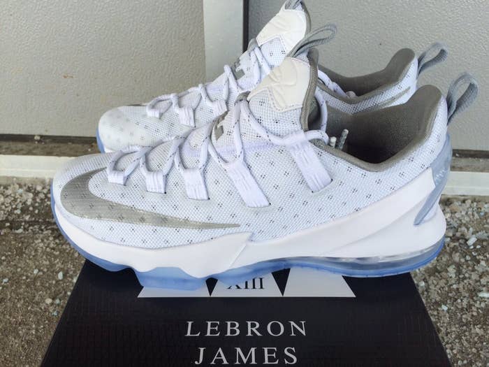 Nike LeBron 13 Low White/Silver 831925 100