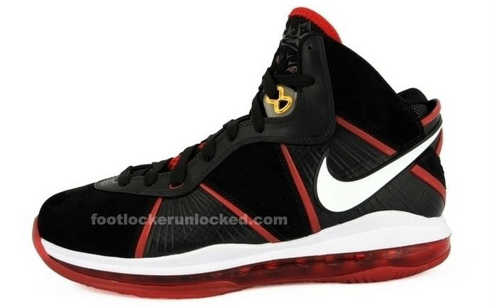 Nike LeBron 8 Black/Red White Gold Sample (2011)