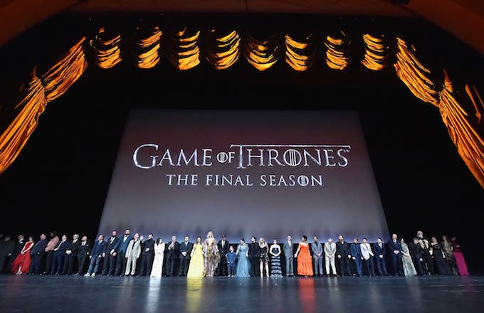 &#x27;Game of Thrones&#x27; cast members gather onstage during the &#x27;Game Of Thrones&#x27; Season 8 NY Premiere .