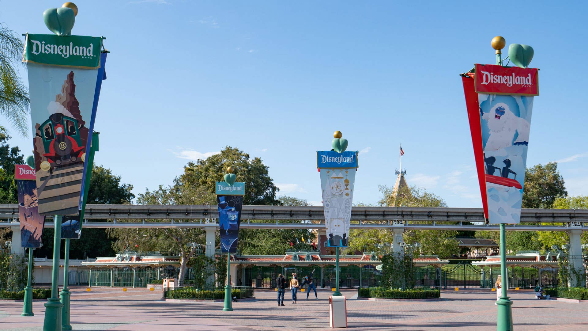 General views of the Disneyland theme park.
