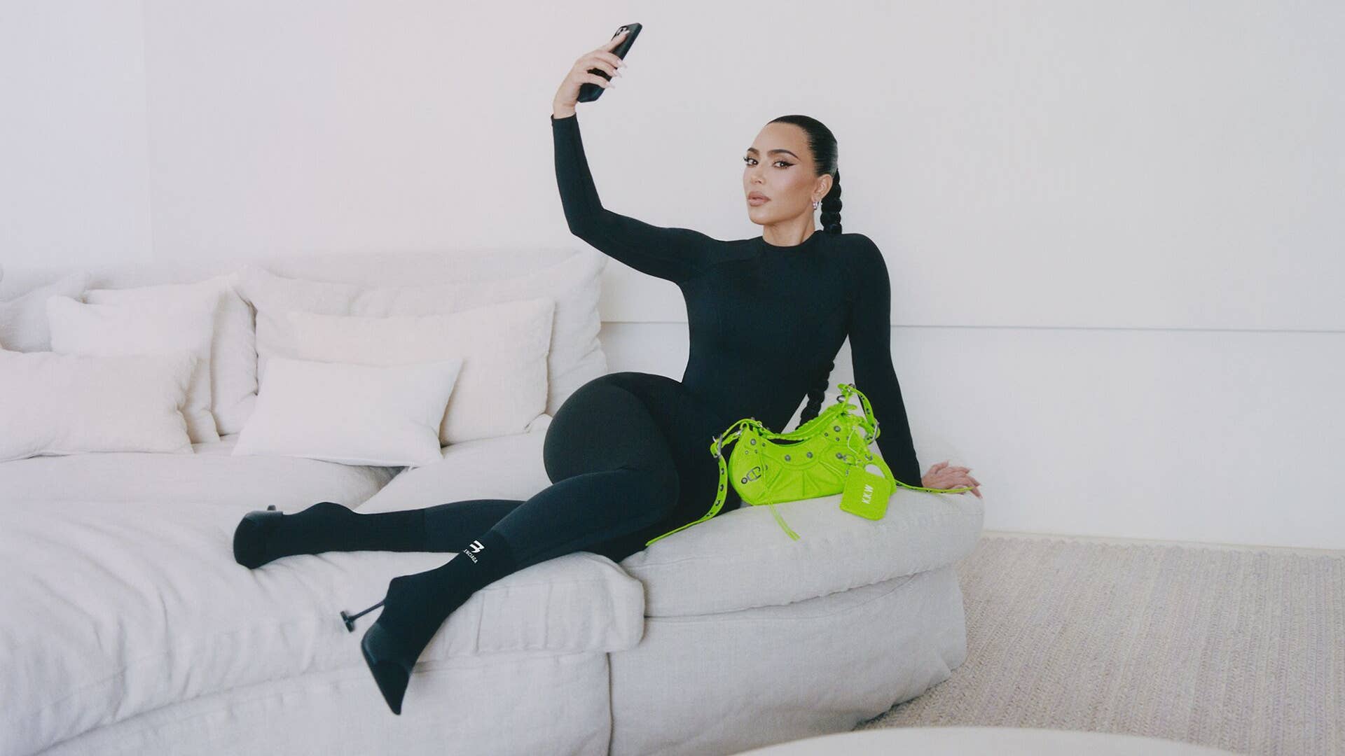 Kim Kardashian is seen wearing Balenciaga