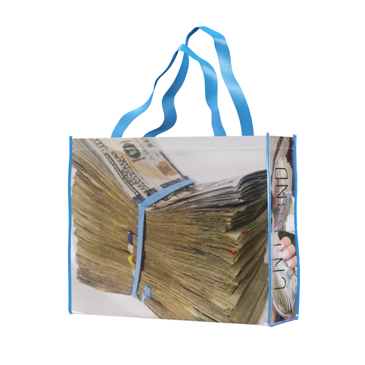 CNTRBND X XYLK "MONEY GROCERY BAG" IN BLUE