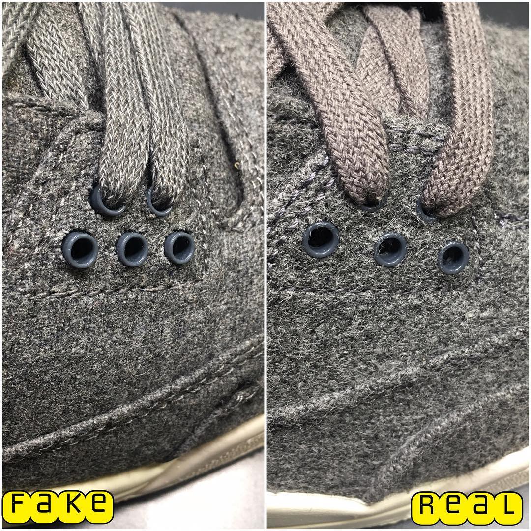 Wool Air Jordan 3 Real Fake Legit Check Eyelets