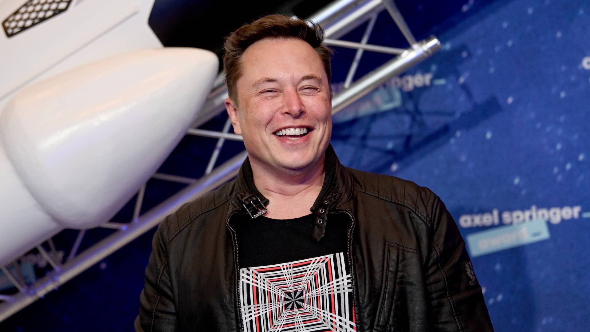 SpaceX owner and Tesla CEO Elon Musk poses on the red carpet