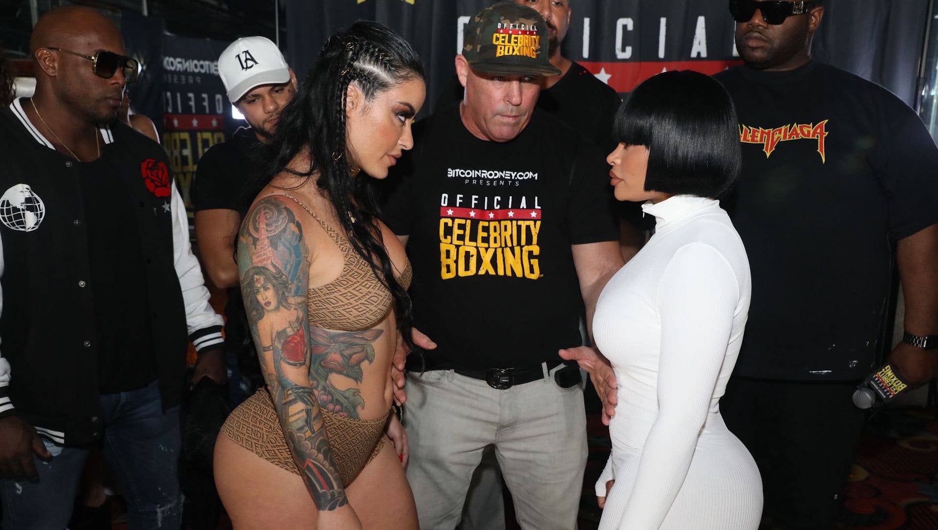 Blac Chyna and Alysia Magen attends Official Celebrity Boxing South Florida Rumble
