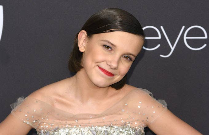 Millie Bobby Brown arrives at the 18th Annual Post Golden Globes Party