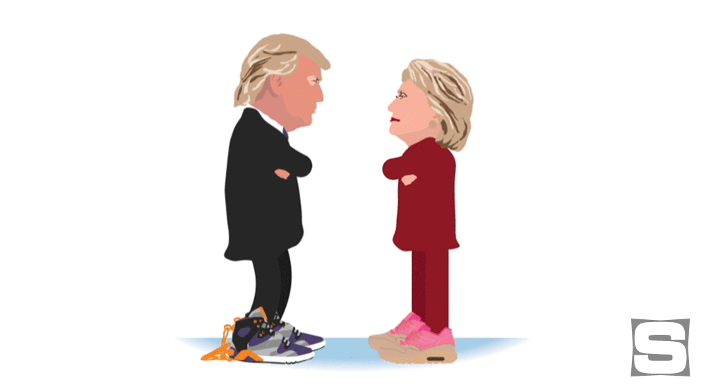 Clinton Trump Sneakers