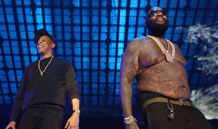 Rick Ross and Jay-Z perform during Tidal X at Barclays Center