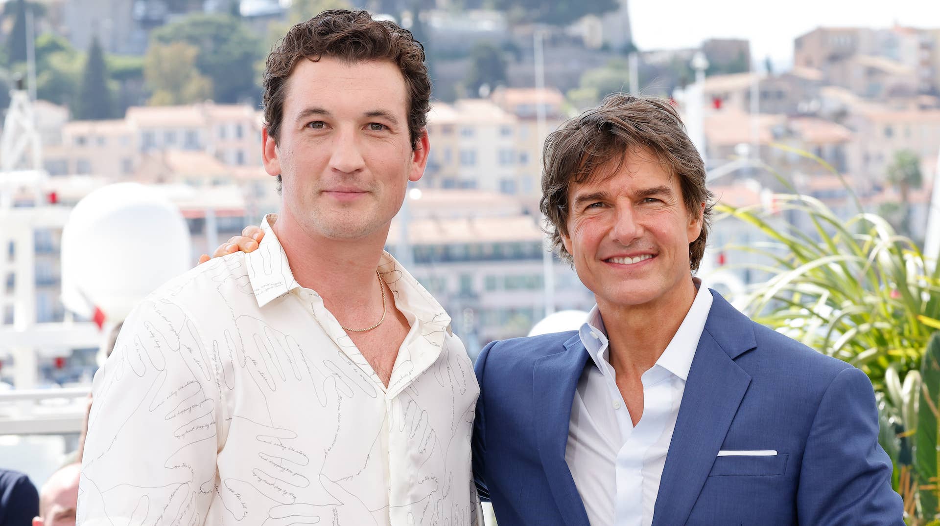 Miles Teller and Tom Cruise attend premiere of 'Top Gun: Maverick'