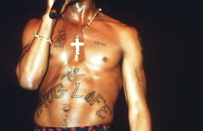 Tupac Stomach Tattoos