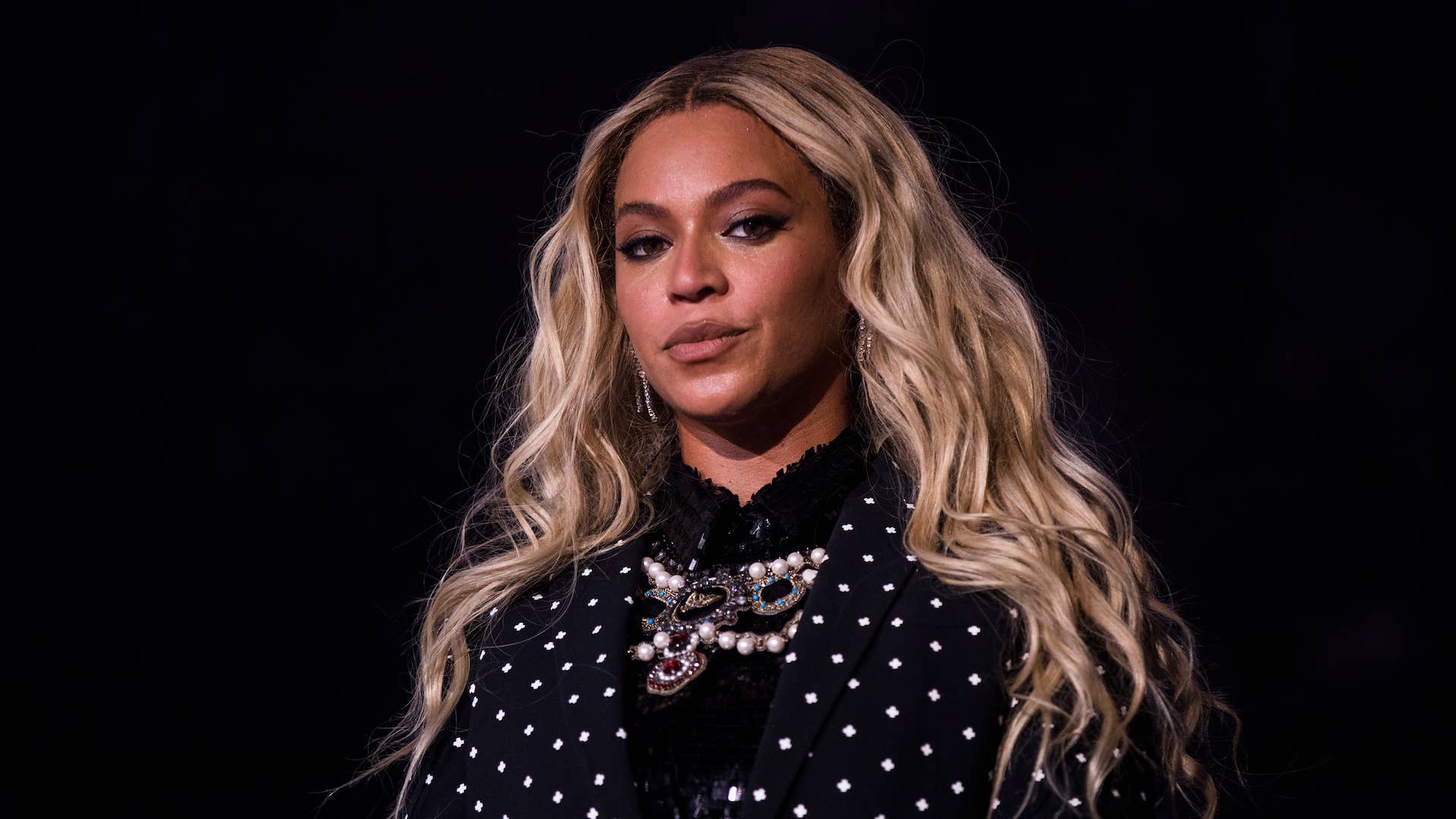 Beyonce performs at a concert for Democratic Presidential candidate Hillary Clinton.