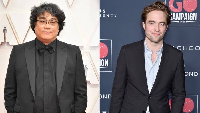 Bong Joon-ho and Robert Pattinson are pictured