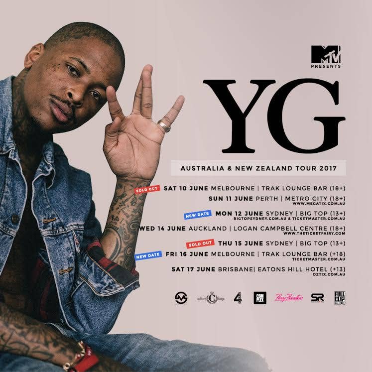 YG Australia and New Zealand 2017 Tour Flier