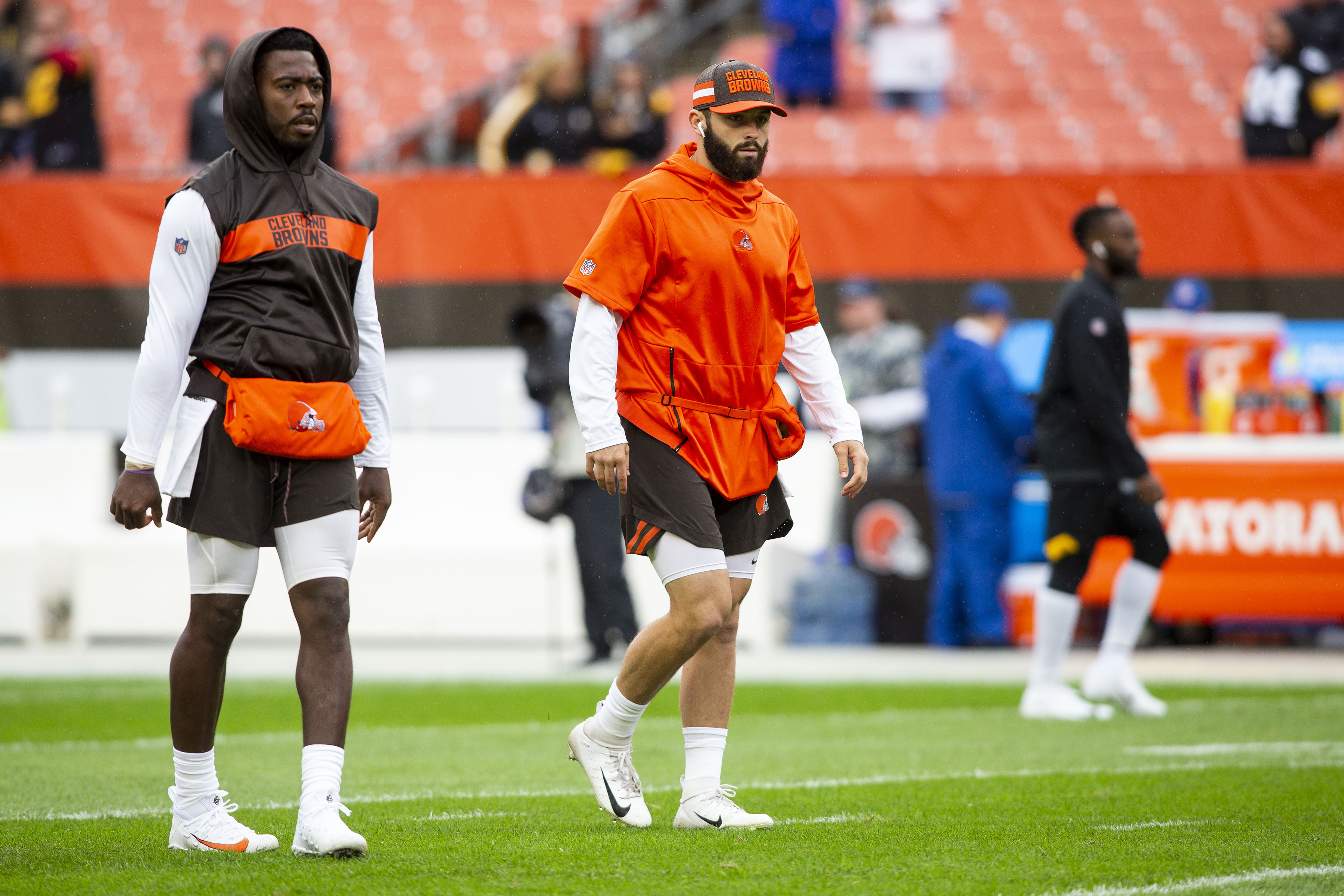 Baker Mayfield Tyrod Taylor Pre Game 2018