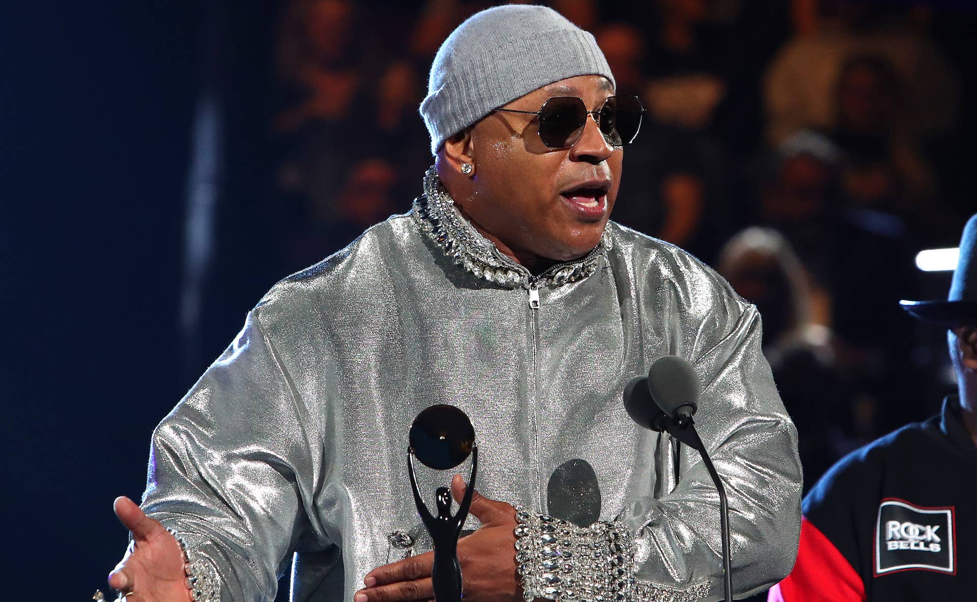 LL Cool J speaking at The Rock and Roll Hall of Fame Induction