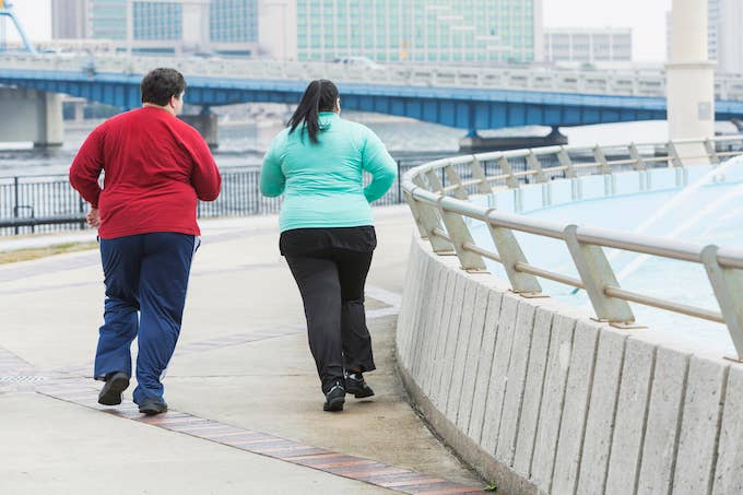 This is a picture of an overweight couple.