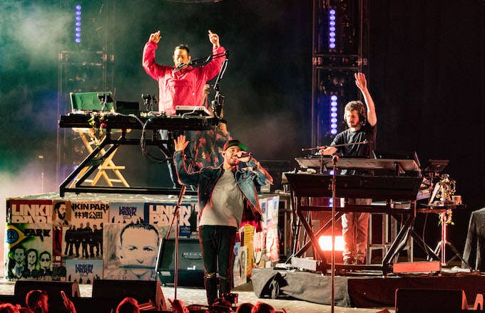 Linkin Park perform a concert to celebrate Chester Bennington&#x27;s life.