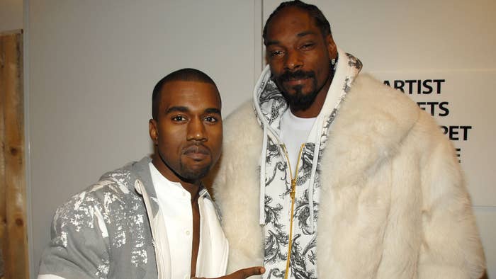 Kanye West and Snoop Dogg at the Bella Centre in Copenhagen, Denmark