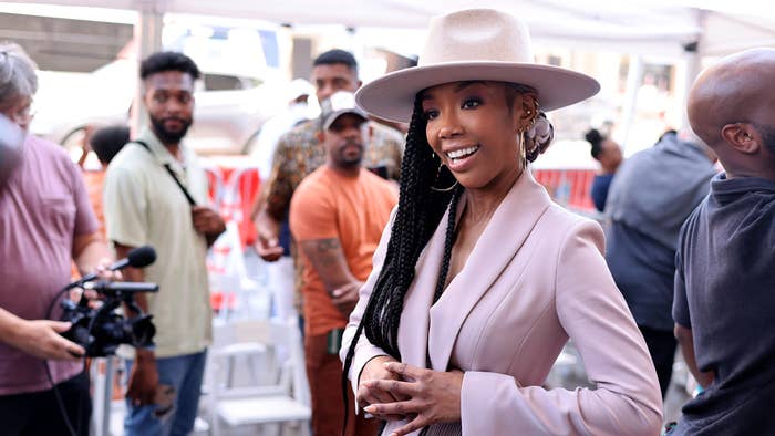 Brandy Norwood attends the Hollywood Walk of Fame Star Ceremony