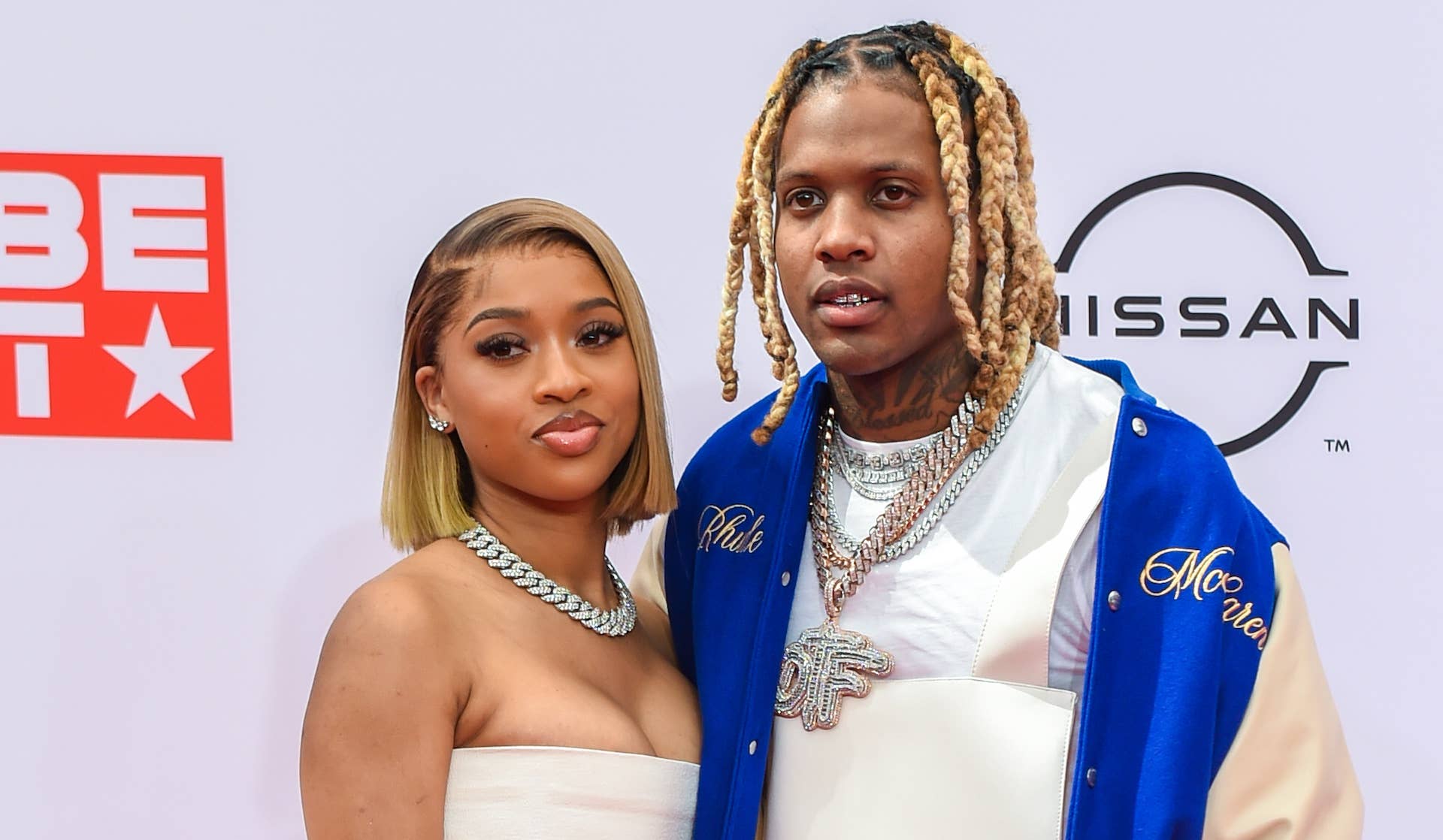 Lil Durk and India Royale attend 2022 BET Hip-Hop Awards