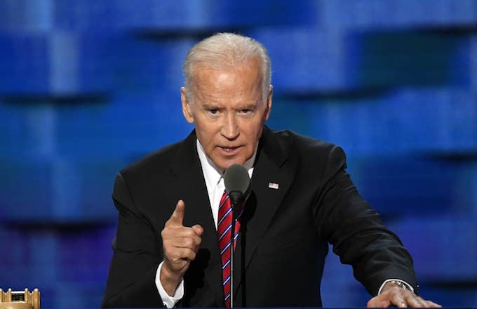 Joe Biden delivers speech.