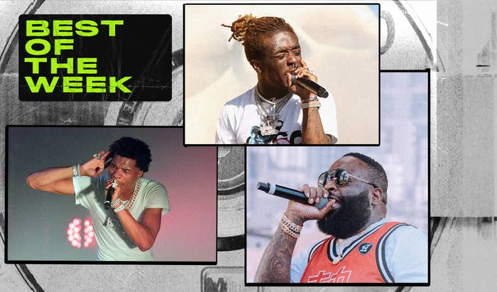 Best New Music lead art featuring Rick Ross, Lil Uzi Vert, and Lil Baby
