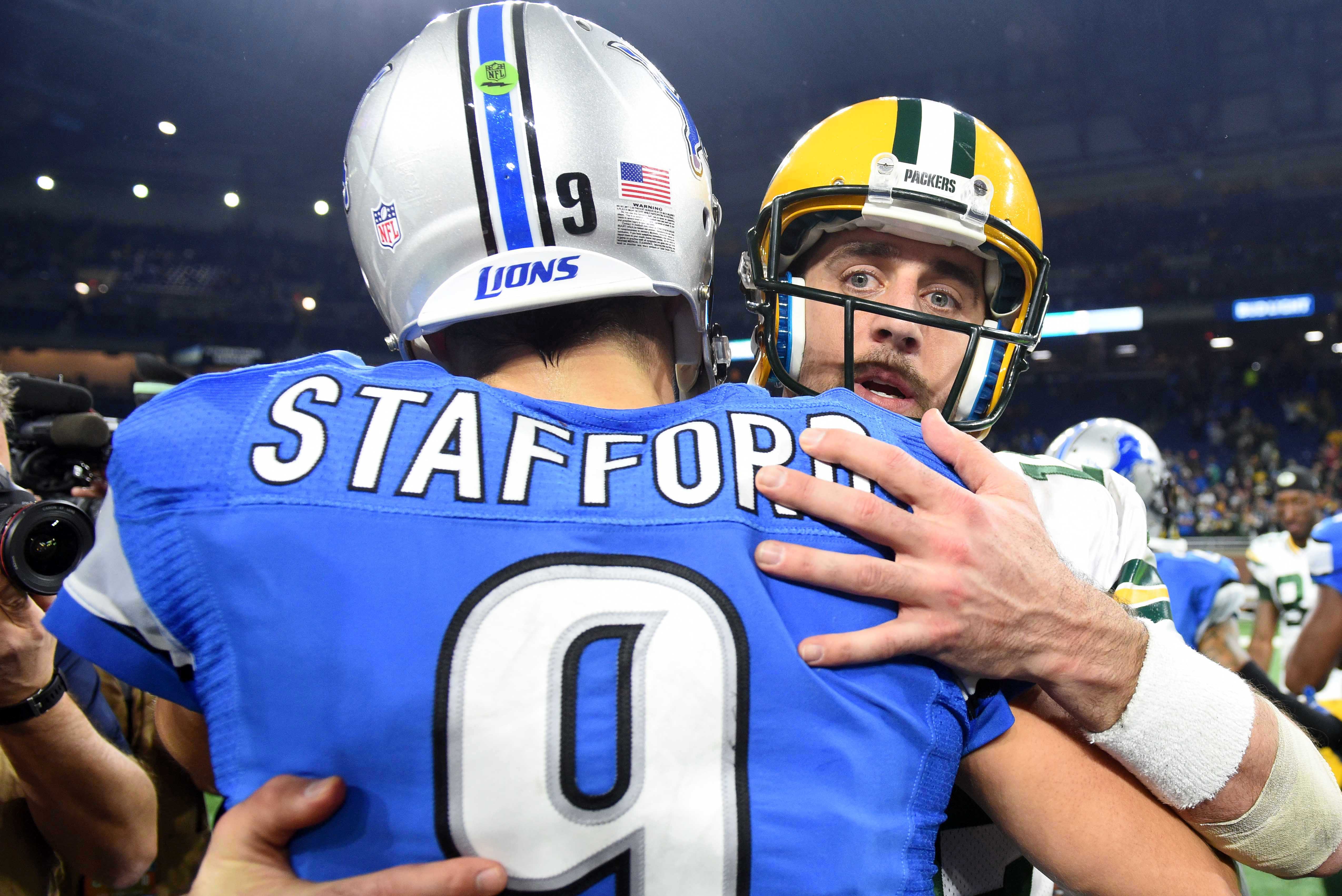 Matthew Stafford Aaron Rodgers Packers Lions 2016