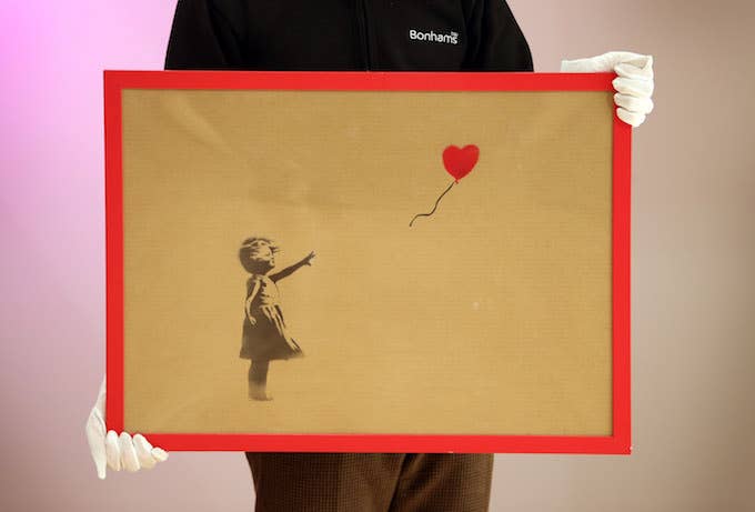 Rendition of &#x27;Girl with a Balloon&#x27; in London
