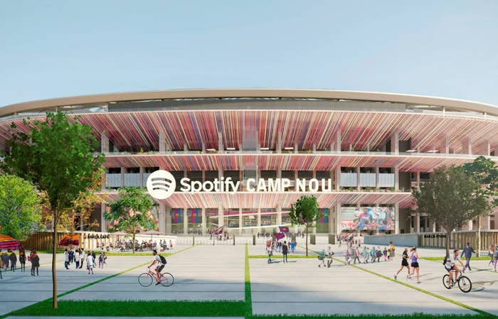 fc barcelona stadium to be renamed in new deal with spotify