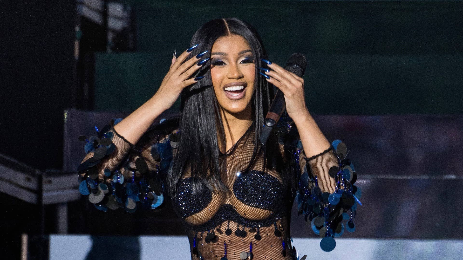 Cardi B performs on the main stage during Wireless Festival