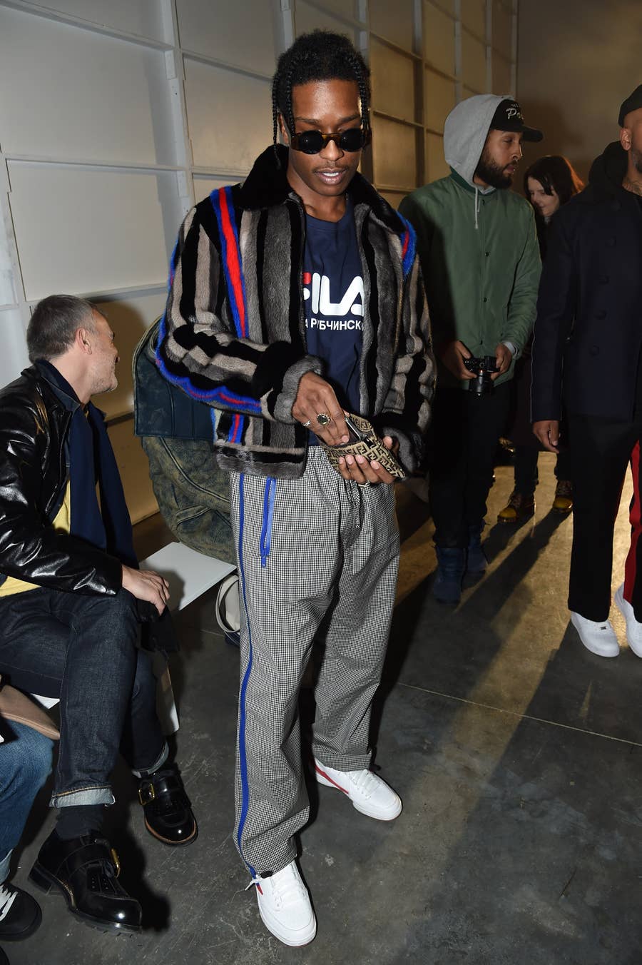 ASAP Rocky Pops in Neon Green Louis Vuitton Sneakers & Mixes