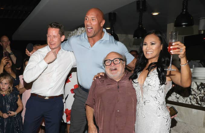 Dwayne Johnson and Danny DeVito of "Jumanji: The Next Level"