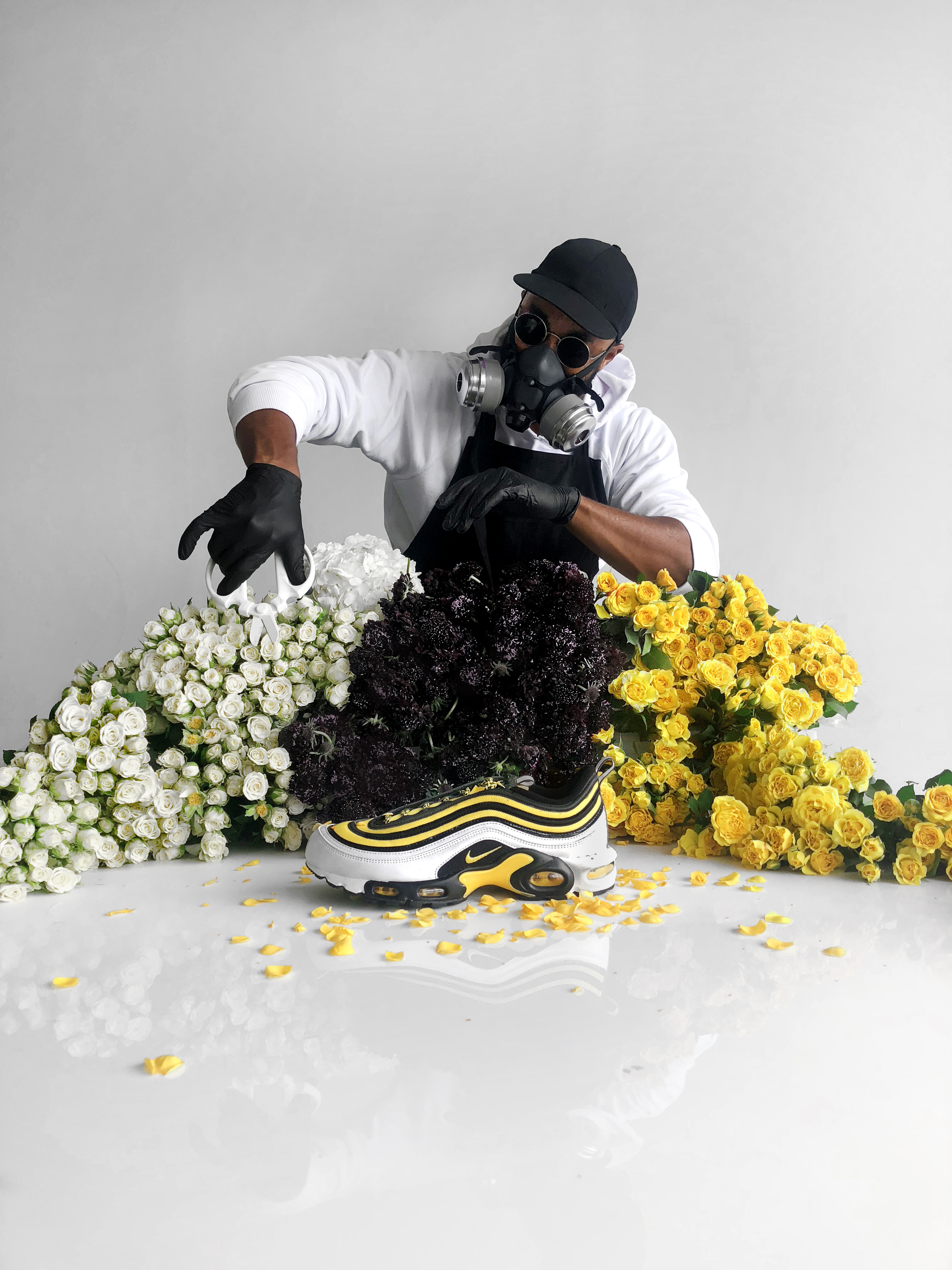 Sneakers with deals flowers on them