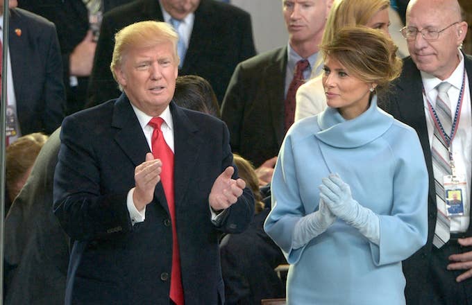 Donald Trump during his inauguration.