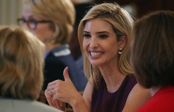 Ivanka Trump attends at a luncheon she was hosting to mark International Women&#x27;s Day