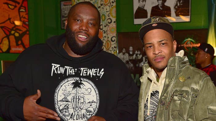 Killer Mike, T.I. backstage at The Tabernacle