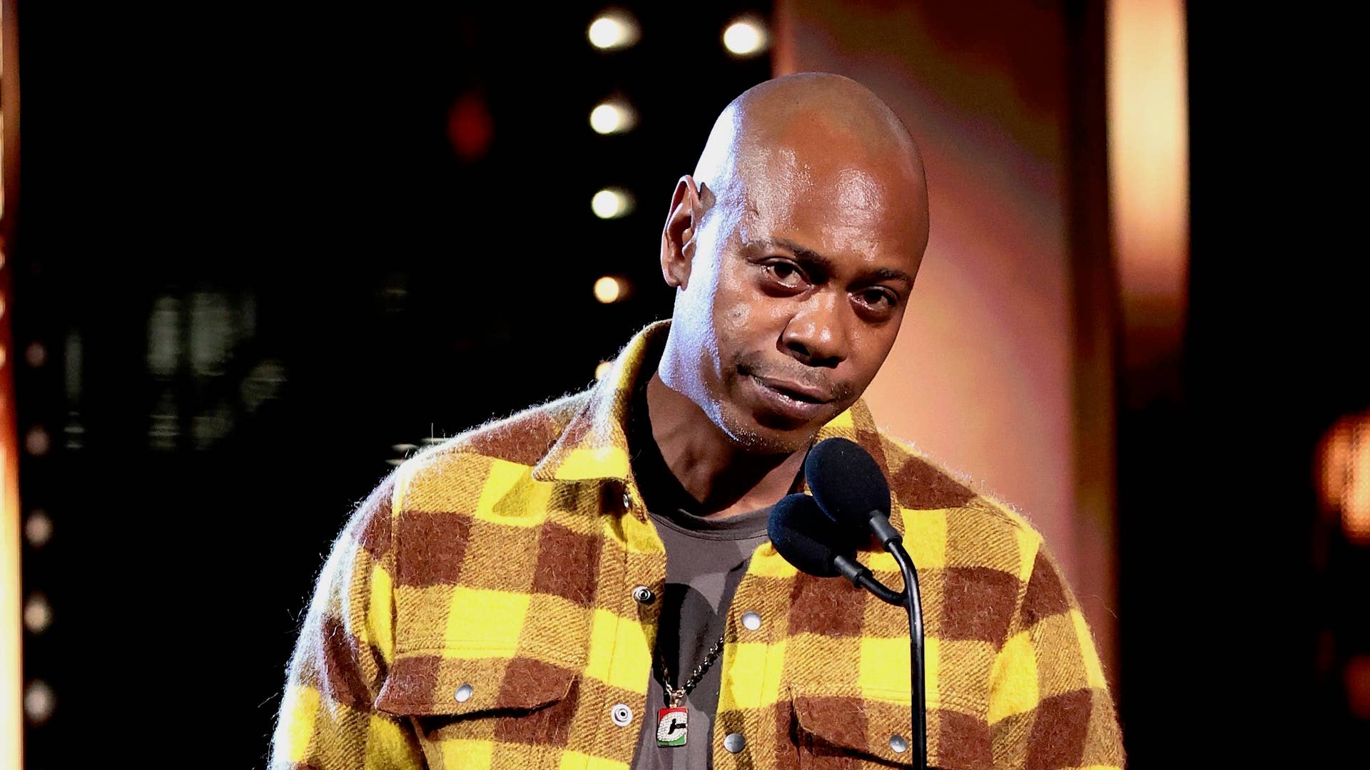 Dave Chappelle speaks onstage during the 36th Annual Rock & Roll Hall Of Fame Induction Ceremony
