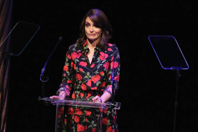 Tina Fey speaks onstage during 33rd Annual Lucille Lortel Awards