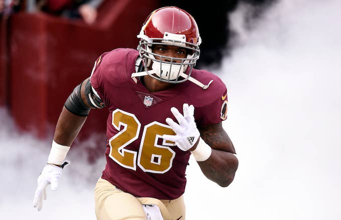 Adrian Peterson #26 of the Washington Redskins.