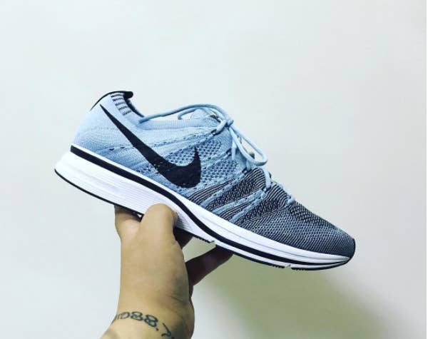 Nike Flyknit Trainer 'Cirrus Blue/Black White' AH8396 400 (Lateral)