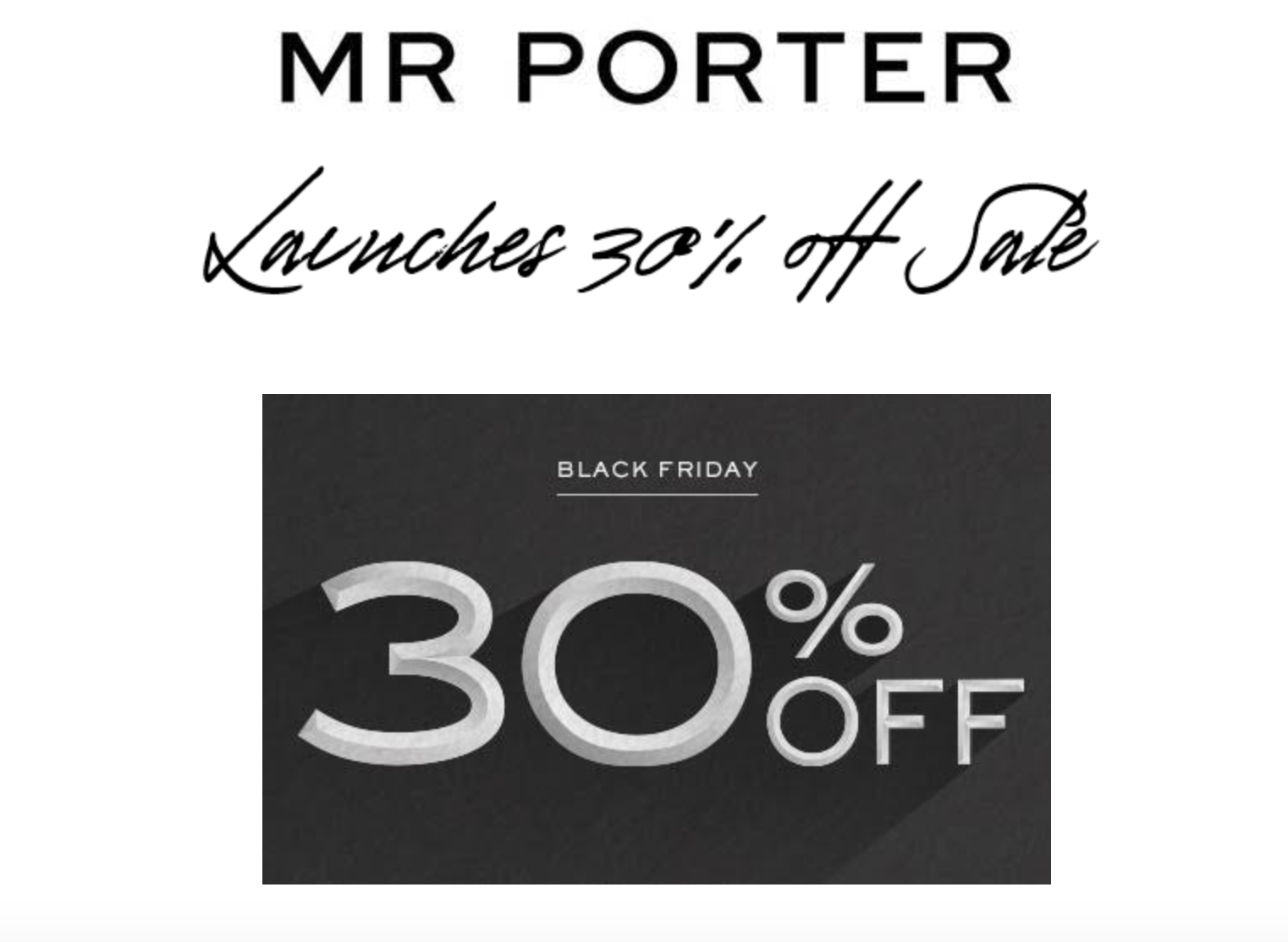 Mr Porter Black Friday Sale 2017