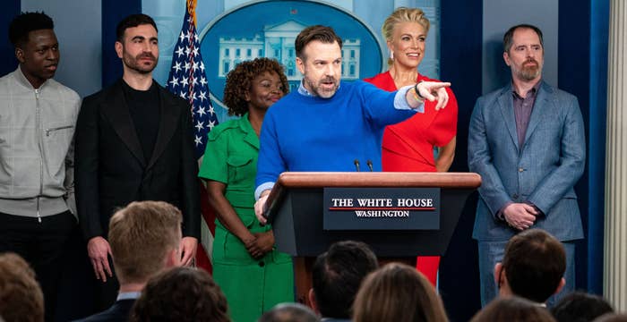 &#x27;Ted Lasso&#x27; cast attends White House