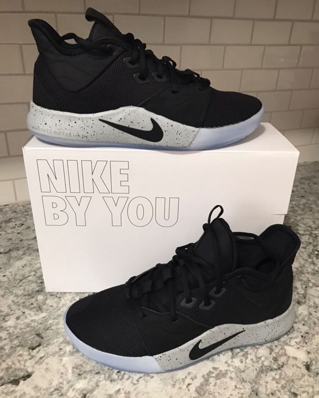 Nike By You PG 3 Black Cement