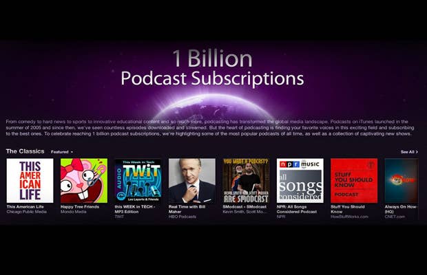 Apple Hits One Billion Podcast Subscriptions