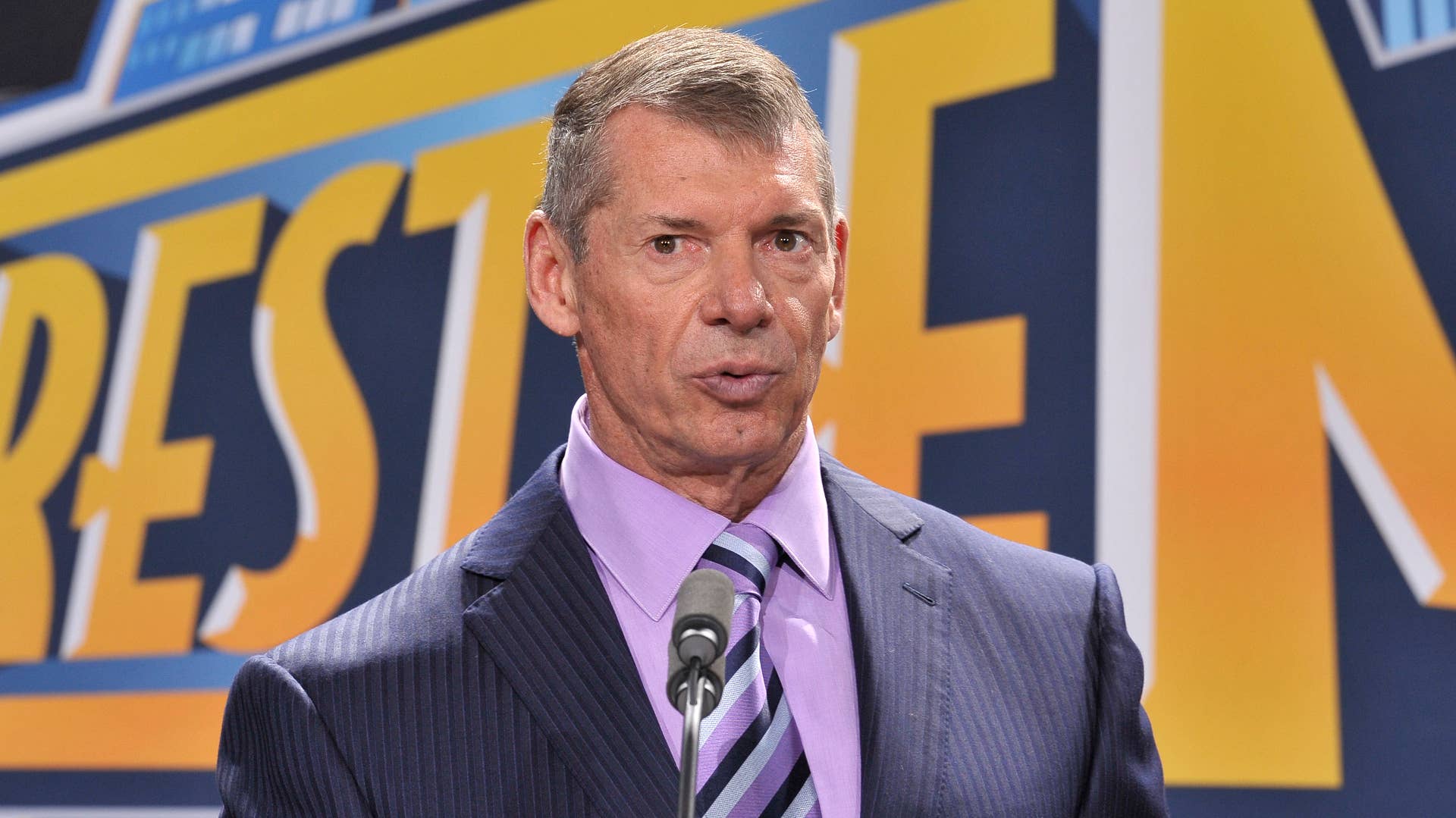 Vince McMahon attends a press conference for WWE Wrestlemania 29.