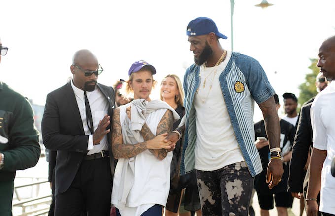 Justin Bieber and LeBron James