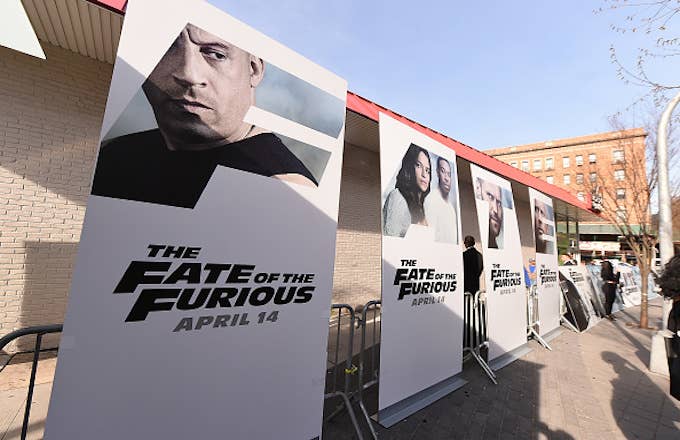 A general view of atmosphere as Vin Diesel and Michelle Rodriguez visit Washington Heights